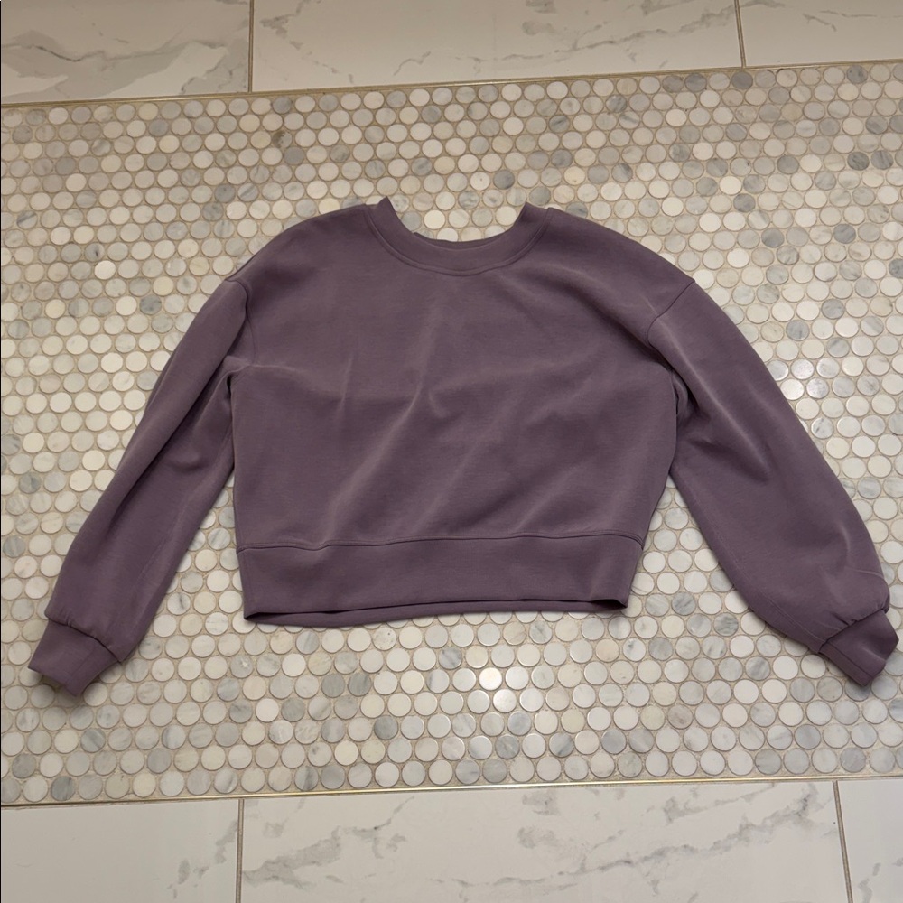 Women’s Dark Purple/Gray Lululemon Nulu Crewneck Sweatshirt